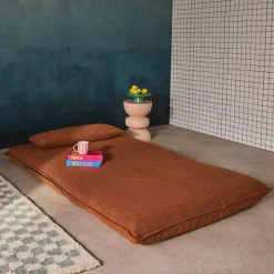 Poltrona cama em tecido bouclé, 2 lugares