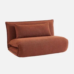Poltrona cama em tecido bouclé, 2 lugares