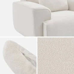 Poltrona de uma lugar em tecido boucle