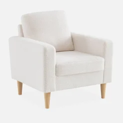 Poltrona em boucle escandinavo