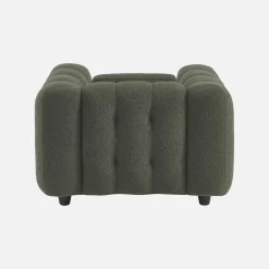 Poltrona em tecido boucle texturado, 1 lugar