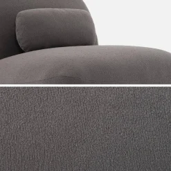 Poltrona giratório 360º em tecido boucle texturado
