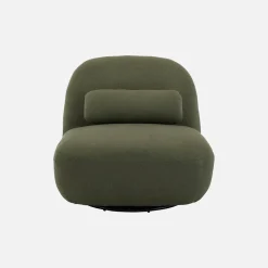 Poltrona giratório 360º em tecido boucle texturado
