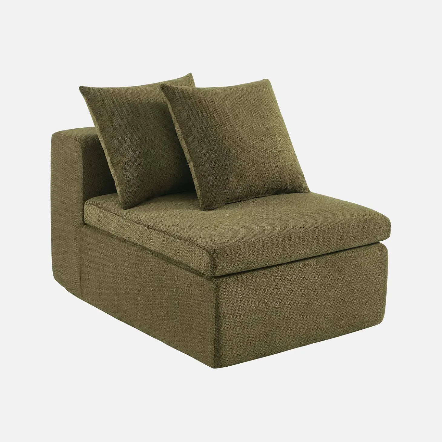 Poltrona para sofá modular em tecido chenille
