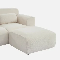 Pouf, apoio para os pés para sofá bouclede 2 lugares