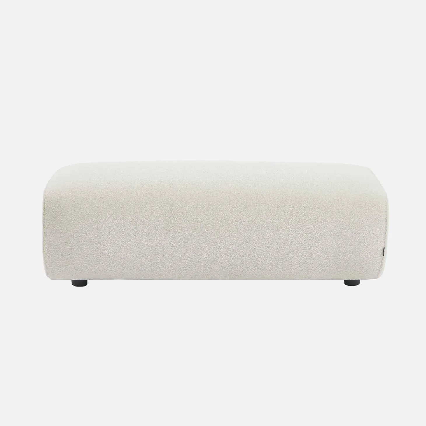 Pouf, apoio para os pés para sofá de canto boucle de 2 lugares