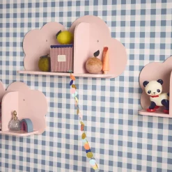 Prateleiras de parede em nuvem para quarto de criança, set de 3