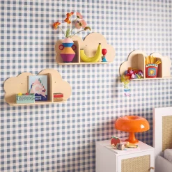 Prateleiras de parede em nuvem para quarto de criança, set de 3