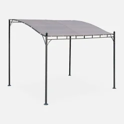 Pérgola acoplada de aço, 3x2,5m