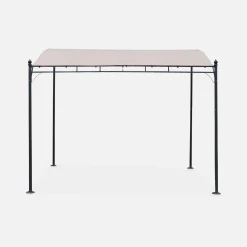 Pérgola acoplada de aço, 3x2,5m