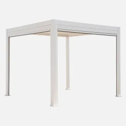 Pérgola bioclimática de alumínio 3x3m + 2 estores de 3m