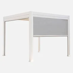 Pérgola bioclimática de alumínio 3x3m + 2 estores de 3m