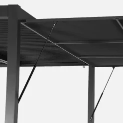 Pérgola bioclimática de alumínio e aço 3x4m + estore 4m
