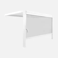 Pérgola bioclimática de alumínio encostada 3x4m + 1 estore 4m
