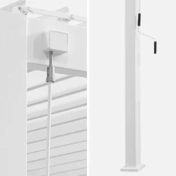 Pérgola bioclimática de alumínio encostada 3x4m + 1 estore 4m