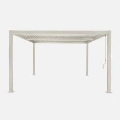 Pérgola bioclimática de alumínio e aço com lâminas ajustáveis 3,6x3,6m