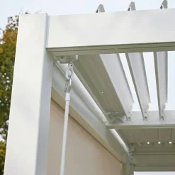 Pérgola bioclimática em alumínio e aço 3x4m com lâminas ajustáveis