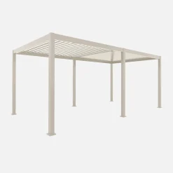 Pérgola bioclimática em alumínio 3x6m com lâminas ajustáveis