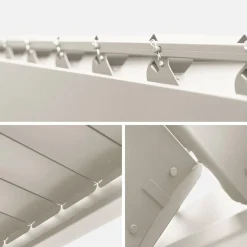 Pérgola bioclimática em alumínio 3x6m com lâminas ajustáveis