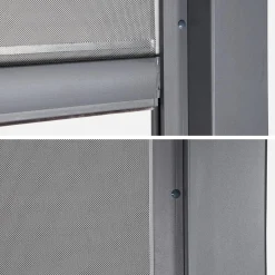 Pérgola bioclimática em alumínio 3x4m com 2 estores de 3m + 1 estore de 4m