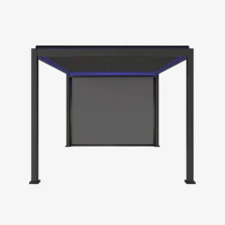 Pérgola bioclimática em alumínio 3x4m com iluminação LED + estore 3m