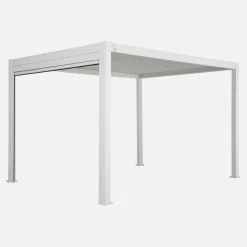 Pérgola bioclimática em alumínio 3x4m + estore de 3m