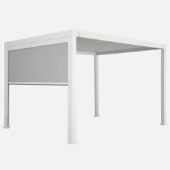 Pérgola bioclimática em alumínio 3x4m + estore de 3m