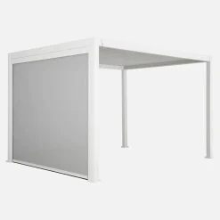 Pérgola bioclimática em alumínio 3x4m + estore de 3m