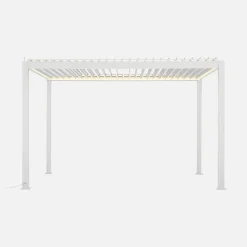 Pérgola bioclimática em alumínio 3x4m com iluminação LED