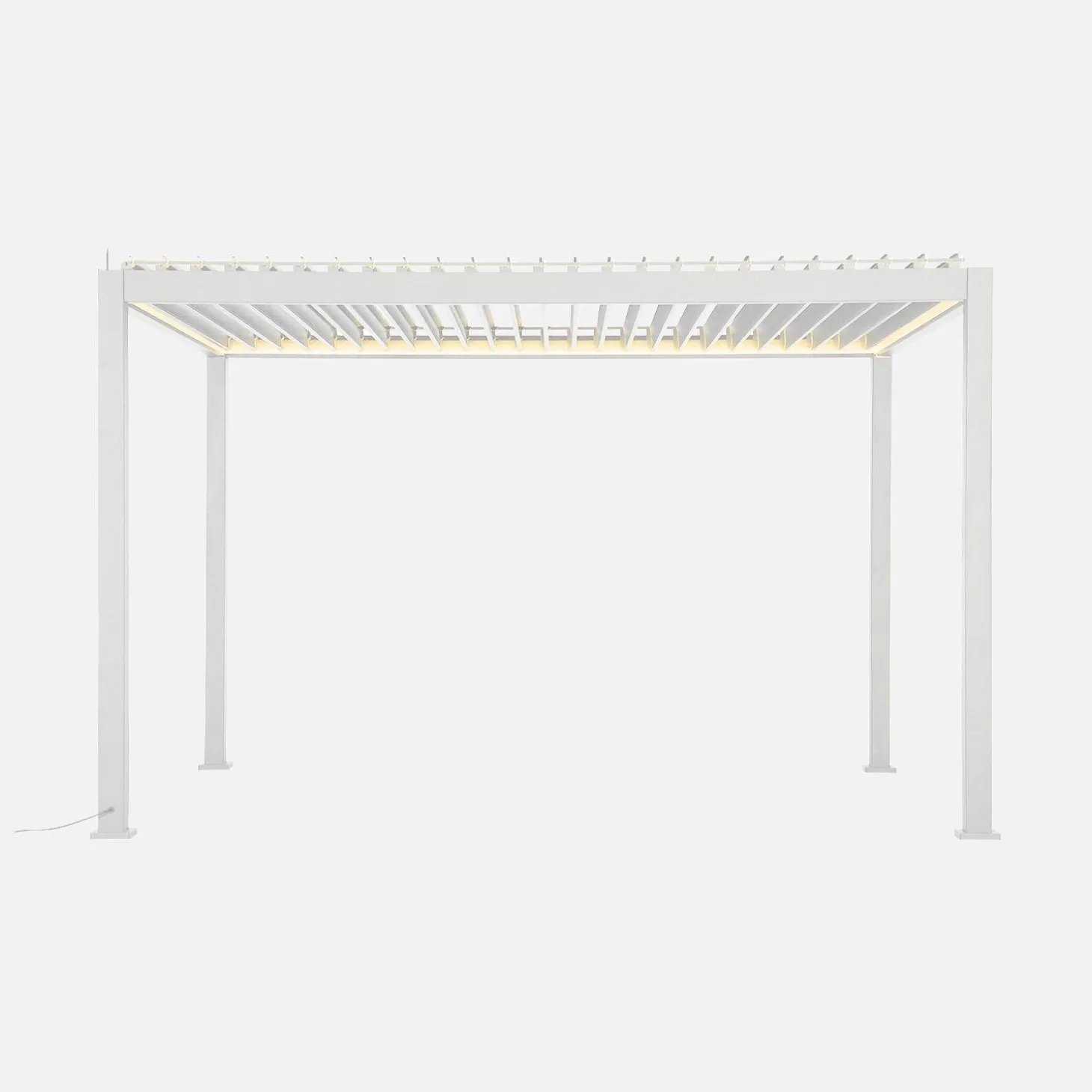 Pérgola bioclimática em alumínio 3x4m com iluminação LED