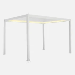 Pérgola bioclimática em alumínio 3x4m com iluminação LED