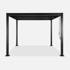 Pérgola bioclimática em alumínio e aço 3x3m com lâminas ajustáveis