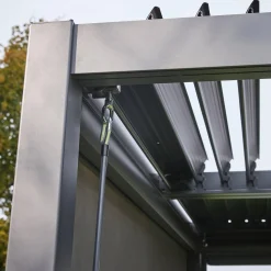 Pérgola bioclimática em alumínio e aço 3x4m com lâminas ajustáveis
