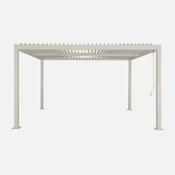 Pérgola bioclimática em alumínio e aço 3x4m com lâminas ajustáveis