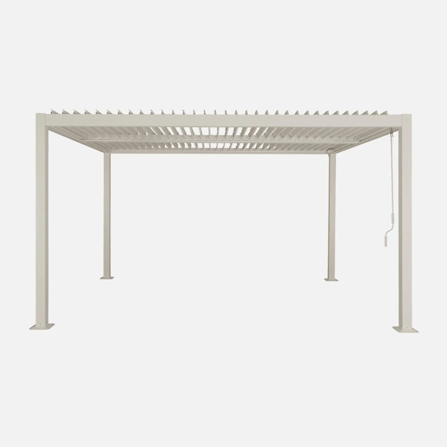 Pérgola bioclimática em alumínio e aço 3x4m com lâminas ajustáveis