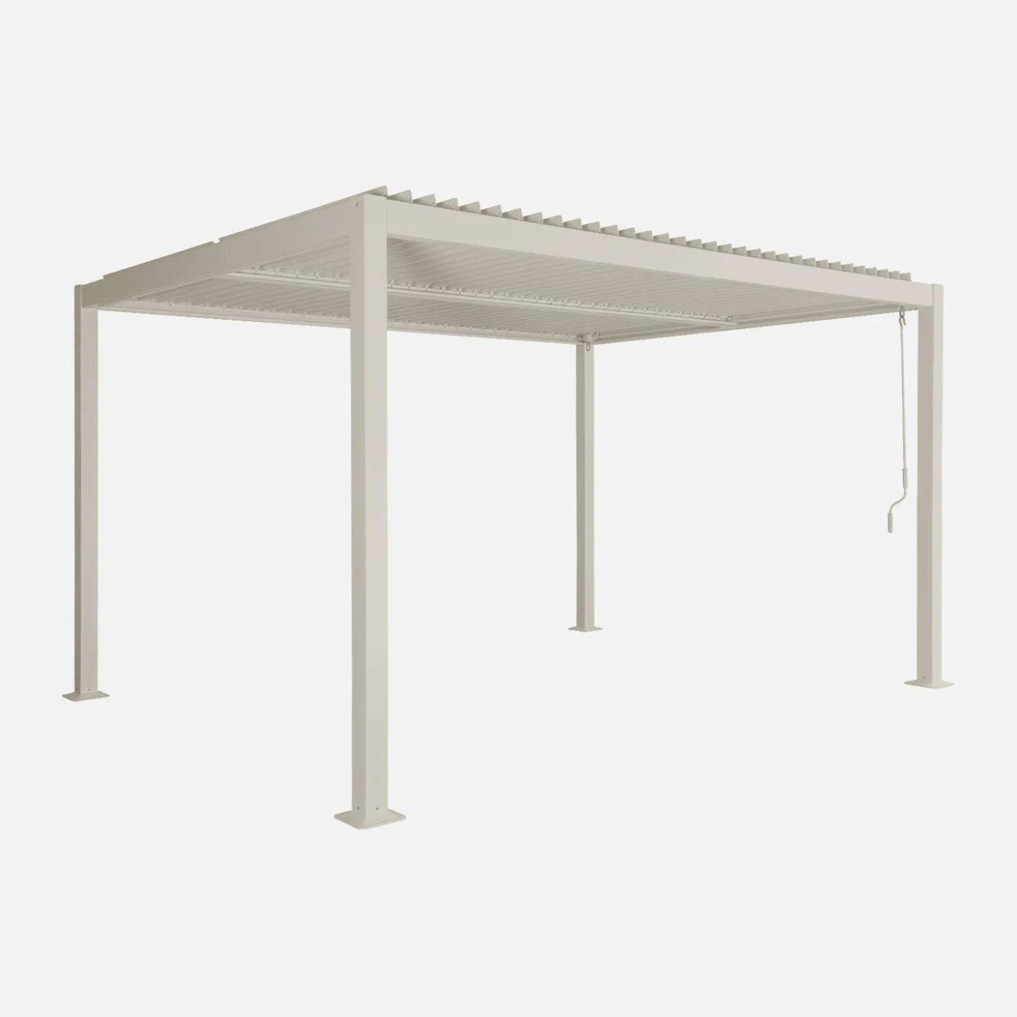Pérgola bioclimática em alumínio e aço 3x4m com lâminas ajustáveis