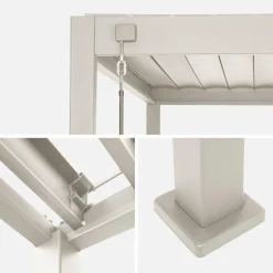 Pérgola bioclimática em alumínio 3x3m com lâminas ajustáveis