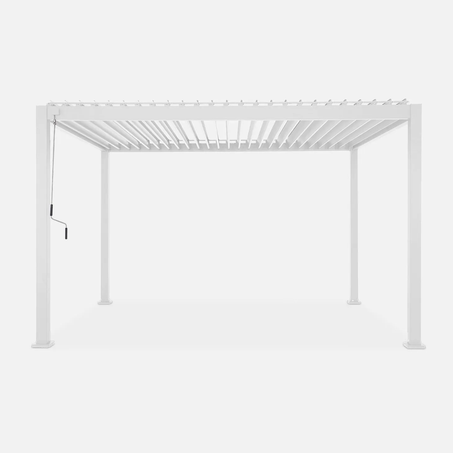 Pérgola bioclimática em alumínio 3x4m com lâminas ajustáveis