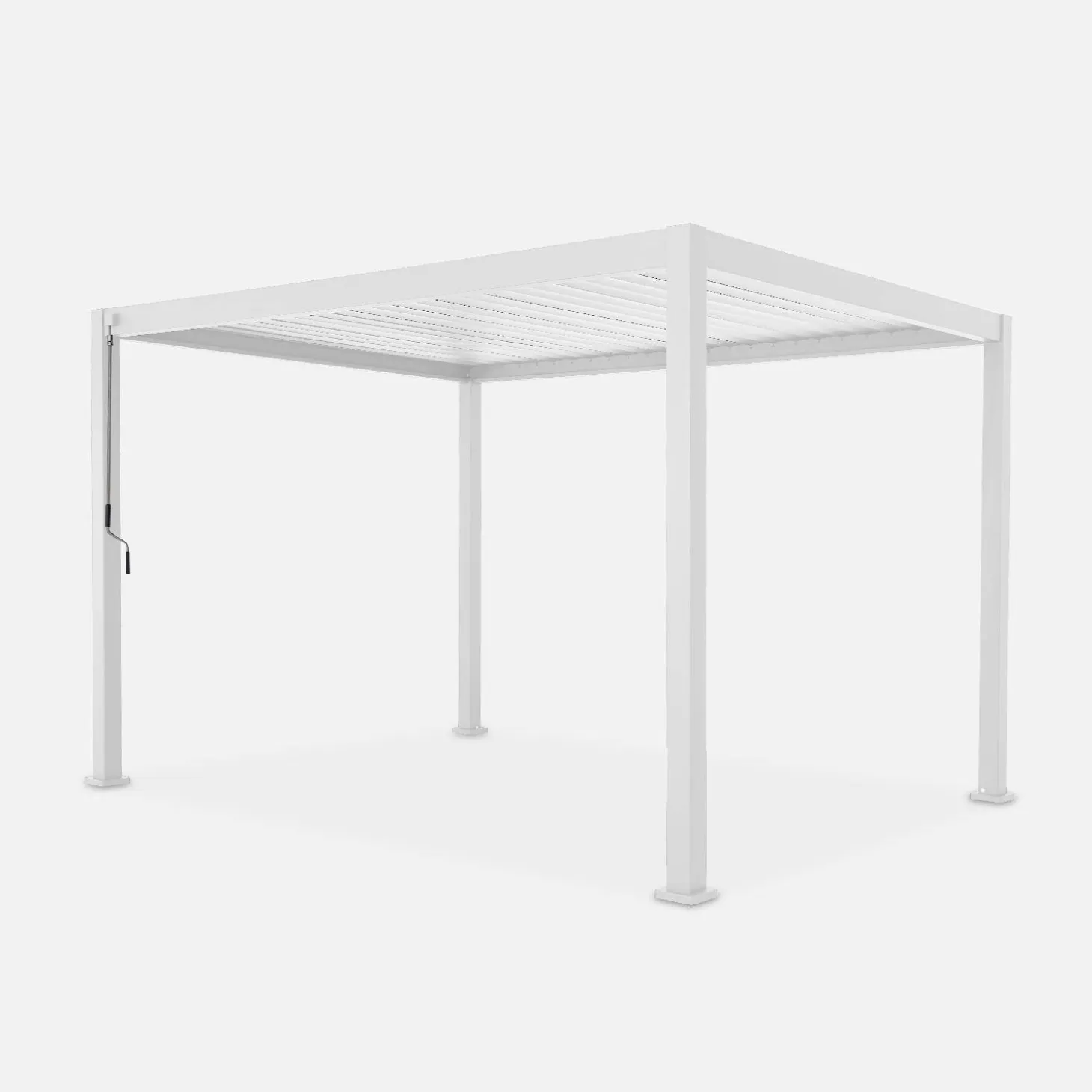 Pérgola bioclimática em alumínio 3x4m com lâminas ajustáveis