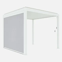 Pérgola bioclimática em alumínio 3x3m + 1 estore 3m