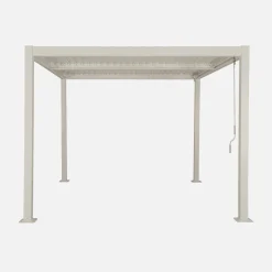 Pérgola bioclimática em alumínio e aço 3x3m com lâminas ajustáveis