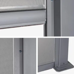 Pérgola bioclimática em alumínio 3x3m + 1 estore 3m