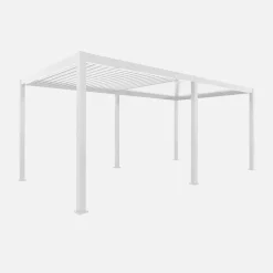 Pérgola bioclimática em alumínio 3x6m com lâminas ajustáveis