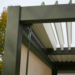 Pérgola bioclimática em alumínio e aço 3x4m com lâminas ajustáveis