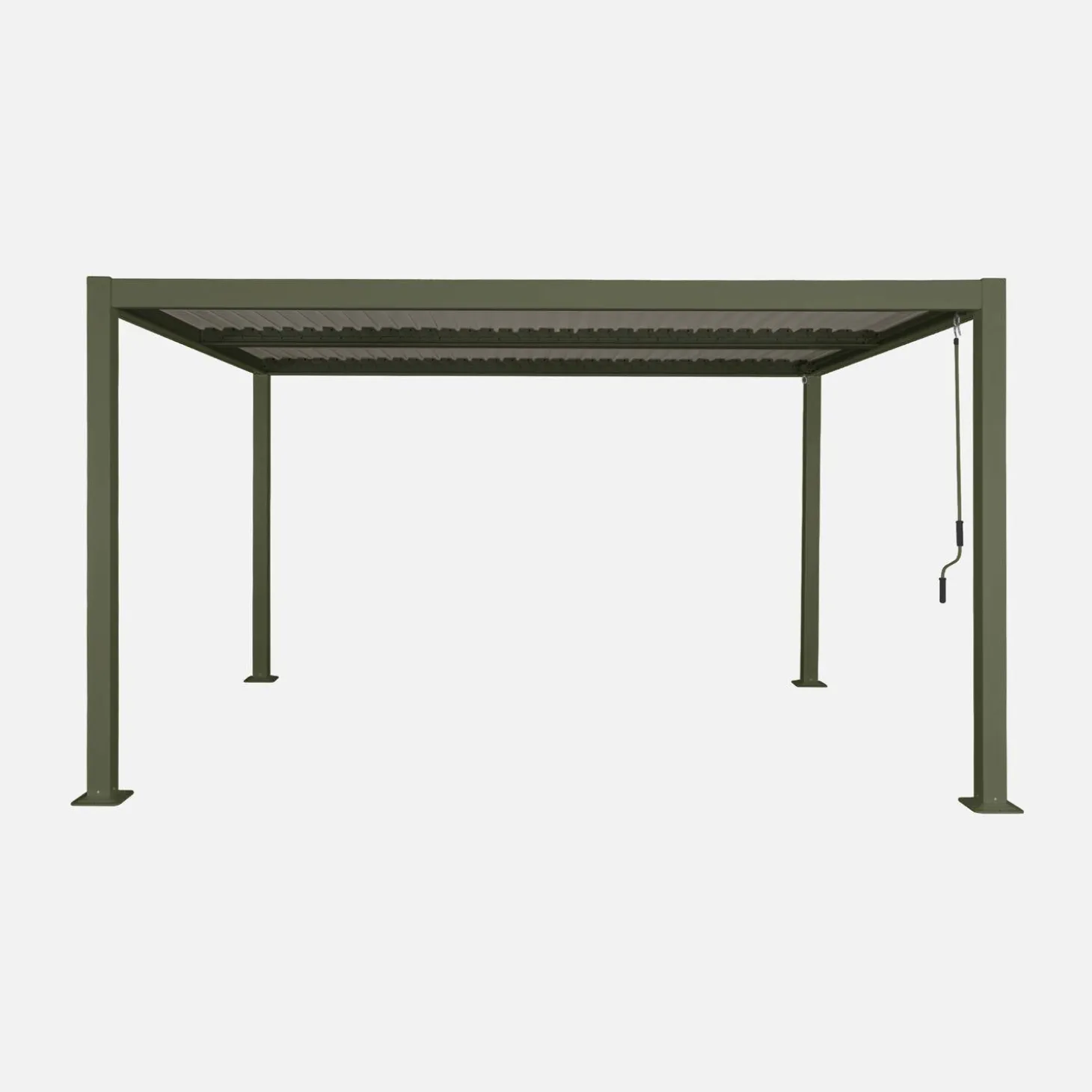 Pérgola bioclimática em alumínio e aço 3x4m com lâminas ajustáveis