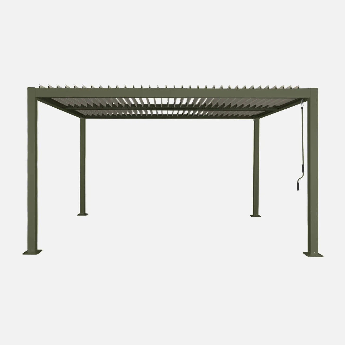 Pérgola bioclimática em alumínio e aço 3x4m com lâminas ajustáveis