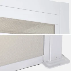Pérgola bioclimática 3x6m alumínio e aço, lâminas ajustáveis + 4 estores 3m