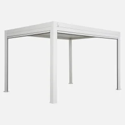 Pérgola bioclimática 3x4m com estore de 3m + estore de 4m