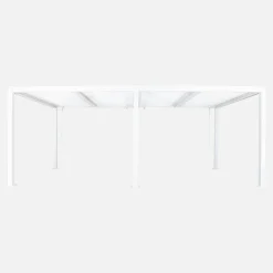 Pérgola bioclimática 3x6m em alumínio e aço com lâminas ajustáveis