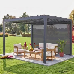 Pérgola bioclimática 3x4m + estore 4m